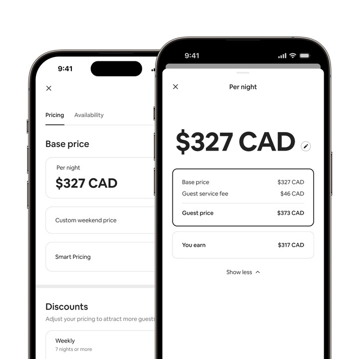 Airbnb app showing how all the pricing tools are now together in the calendar for added convenience.