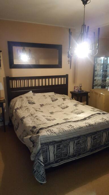 Bedroom 1 with a queen size bed