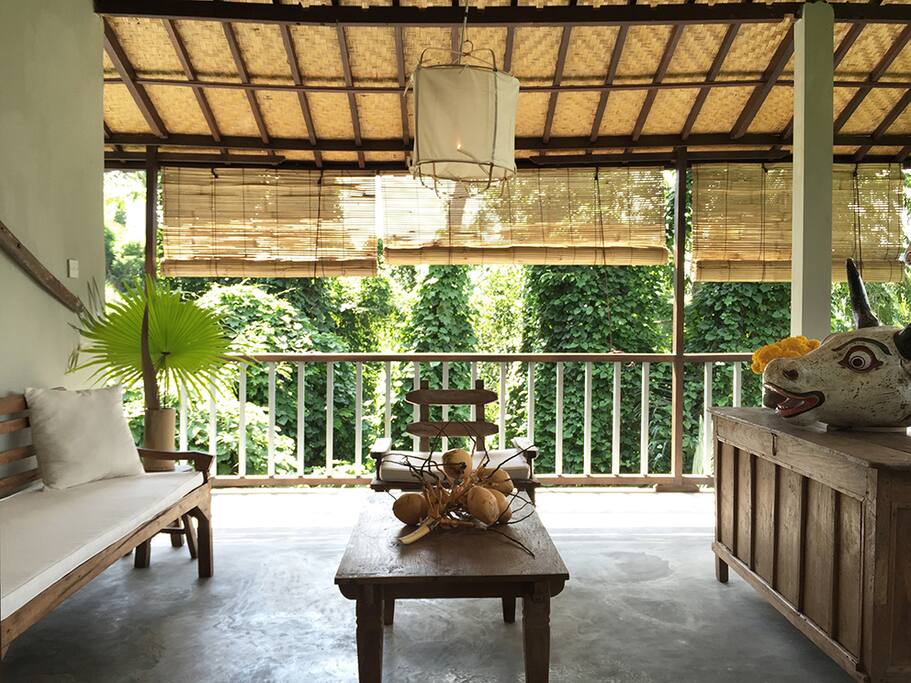 looking out to chill corner/terrace from bedroom