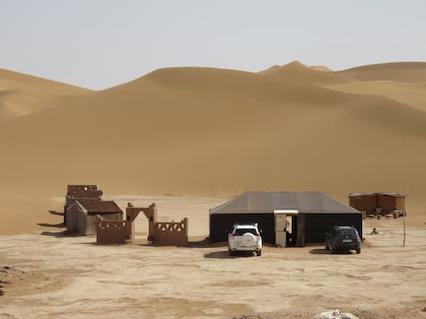 Sleep in a haima in the Sahara-Chegaga Berber Camp