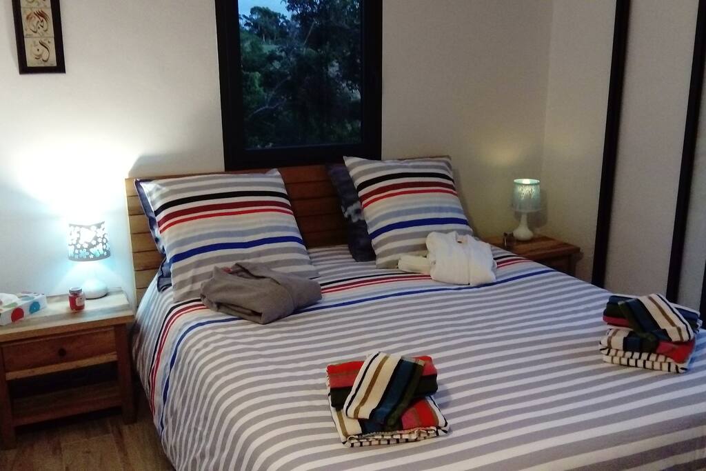 Chambre lit mémoire de forme 160x200 climatisée accueil VIP