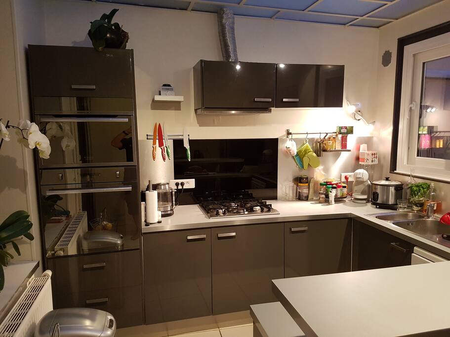 La cuisine partagée et très bien équipée