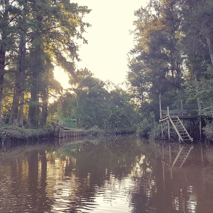 Cabina amoblada en San Fernando con vista al río