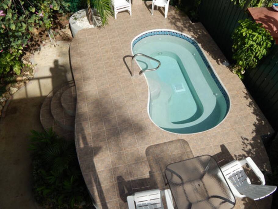 The spa as viewed from the Ackee Treehouse deck.