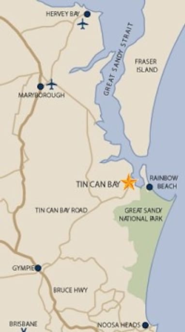 Map of Tin Can Bay