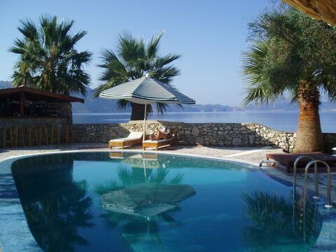 Unique villa on beach sleeps 12 +