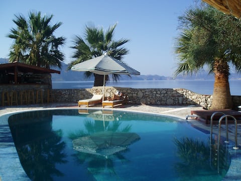 Unique villa on beach sleeps 12 +