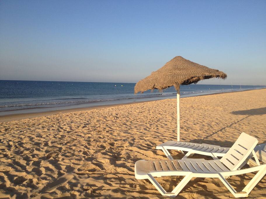 It is possible to rent sunbeds and parasols on the beach, in the summer season.