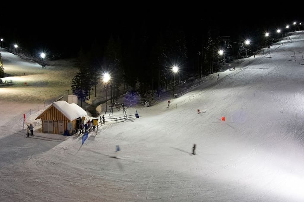 Night skiing