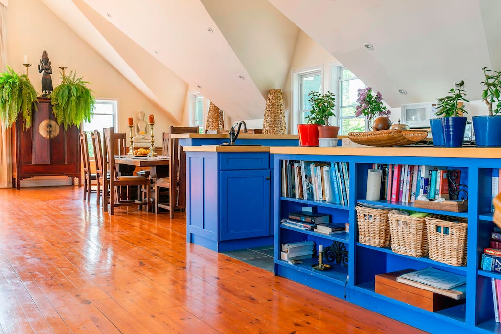 The blue kitchen is a favourite of many local chiefs.