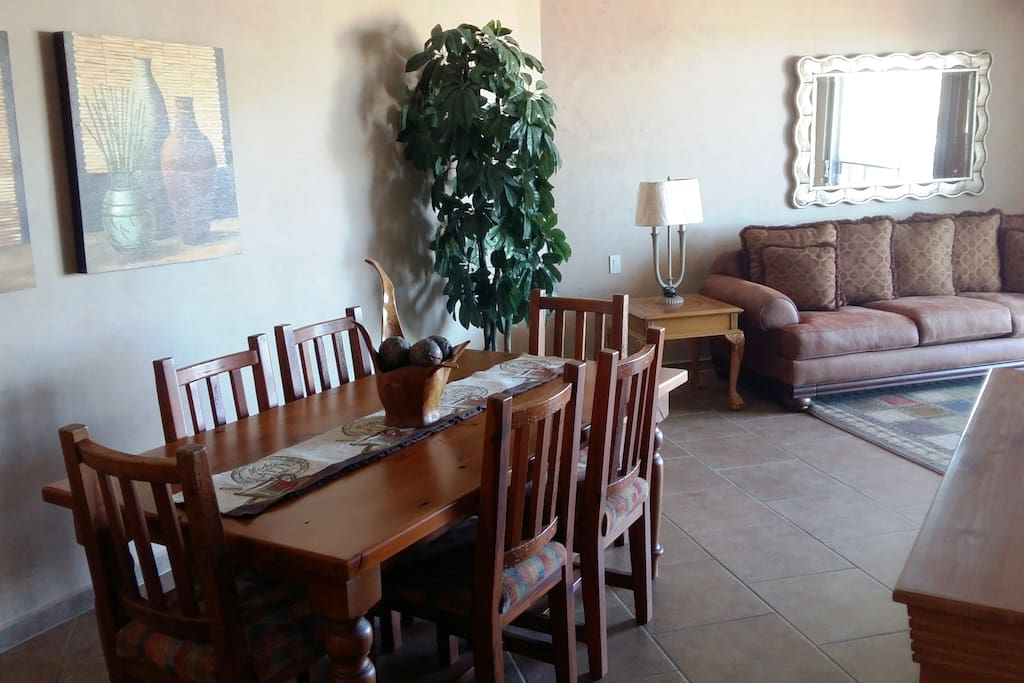 Spacious living and dining area