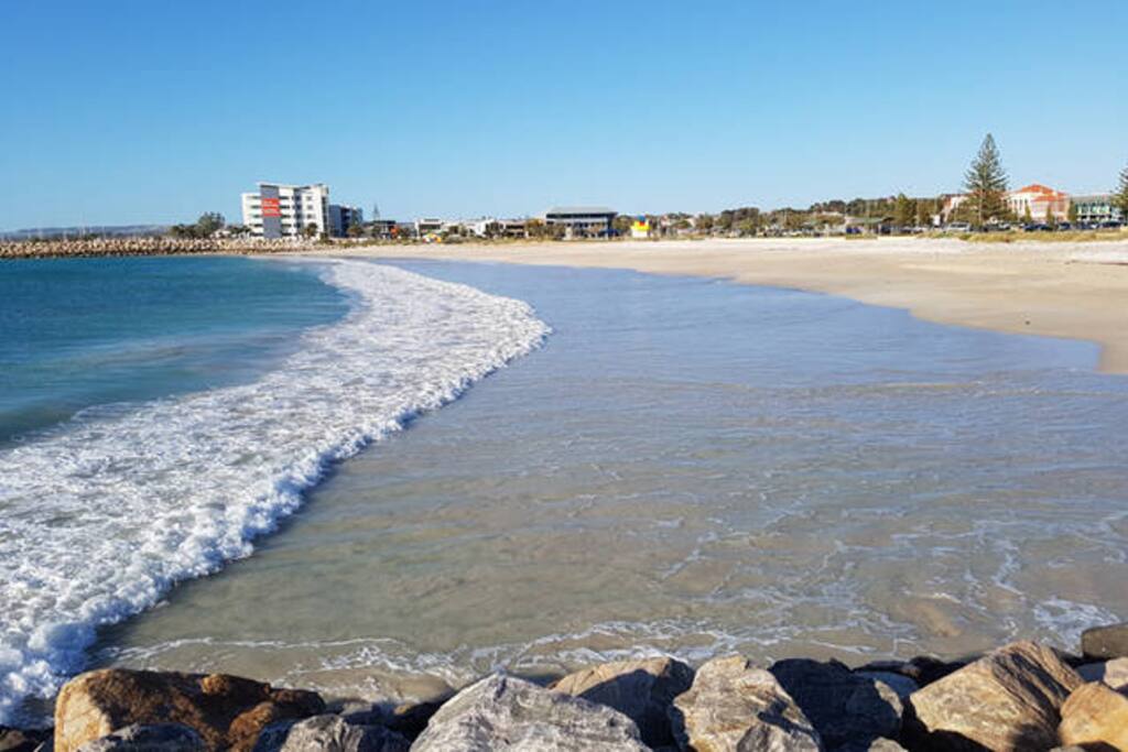 The beach, 2km from apartments.