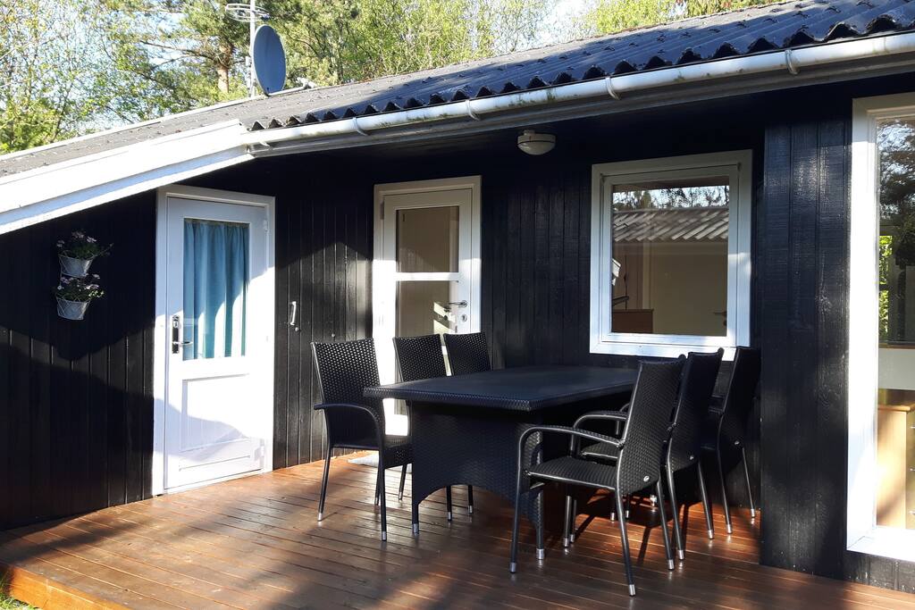 Terrassen med aftensol