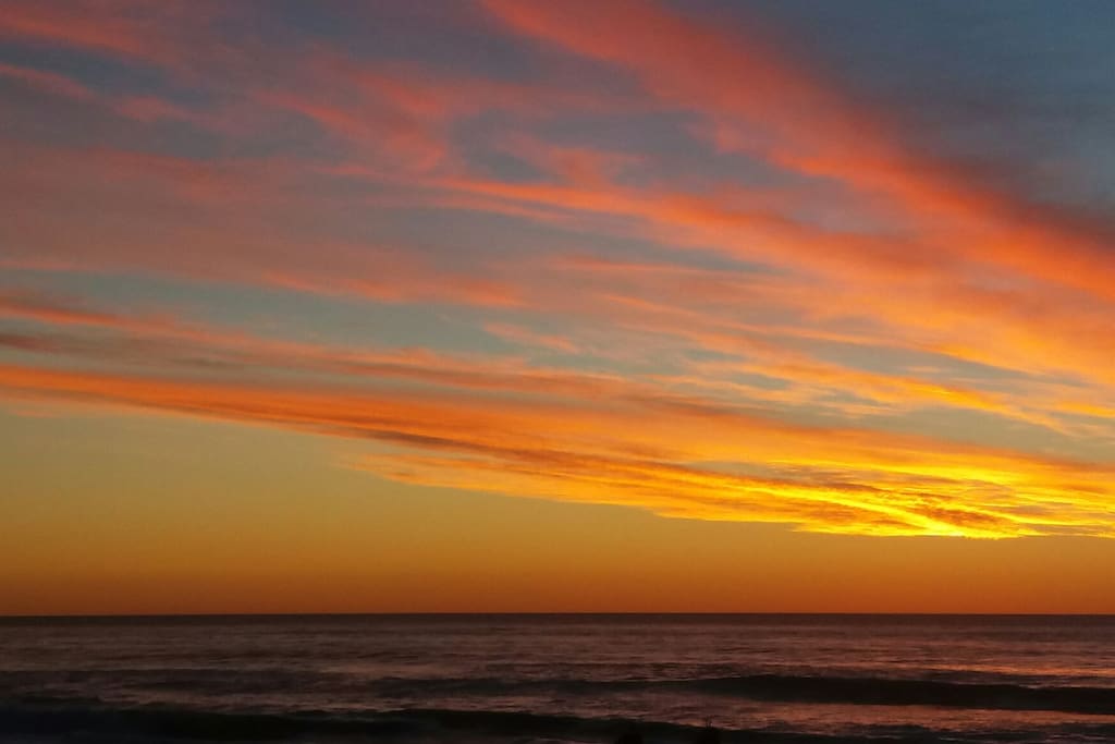 Amazing Sunset on the beach over the road from the cottage. Pic taken 2 September 2017