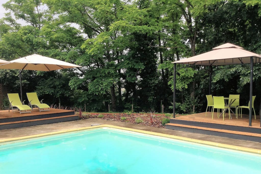 Relax on the two shaded pool decks