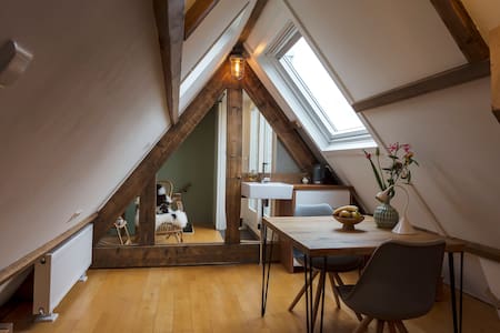 Private Attic Studio with a roofterrace