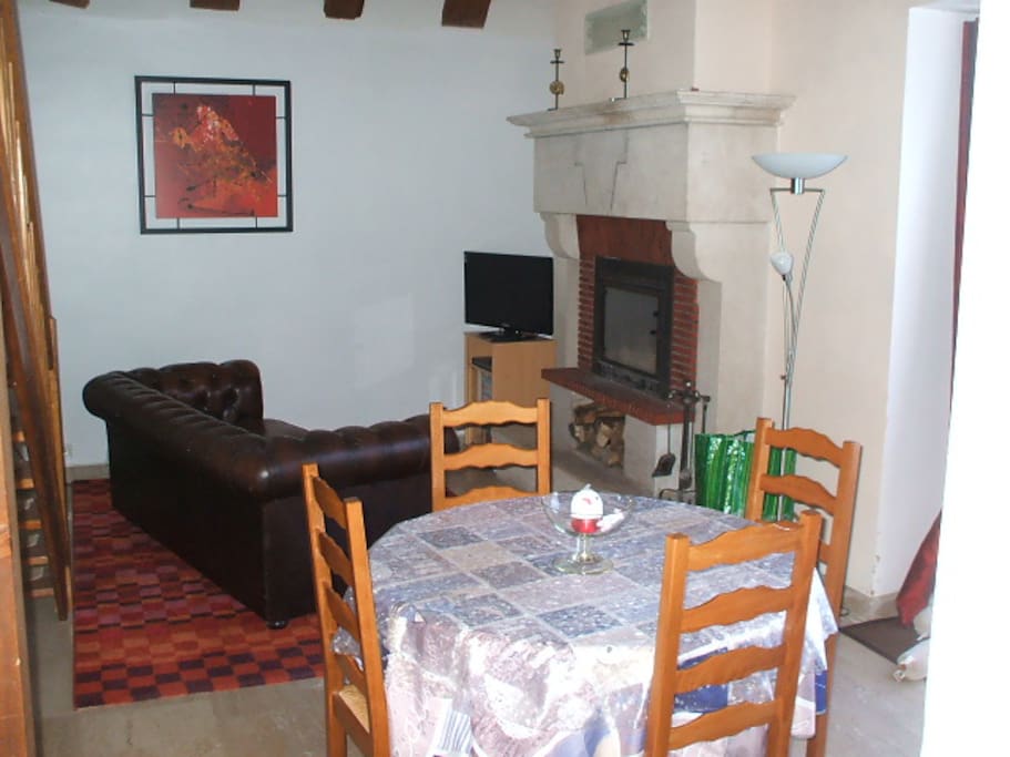 Looking from the kitchen towards the living area.