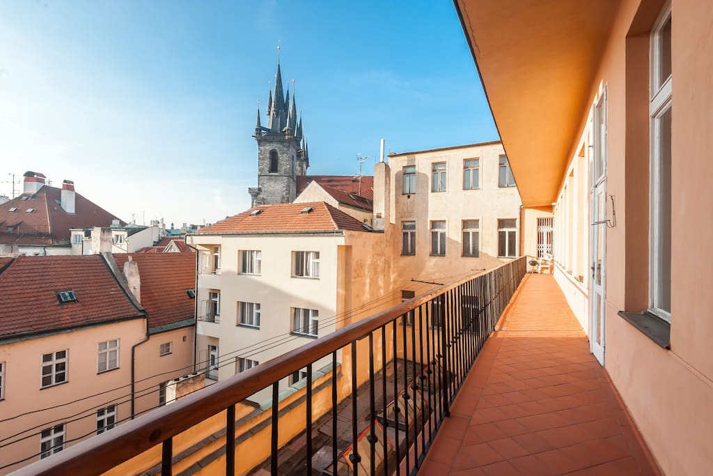 View from courtyard balcony