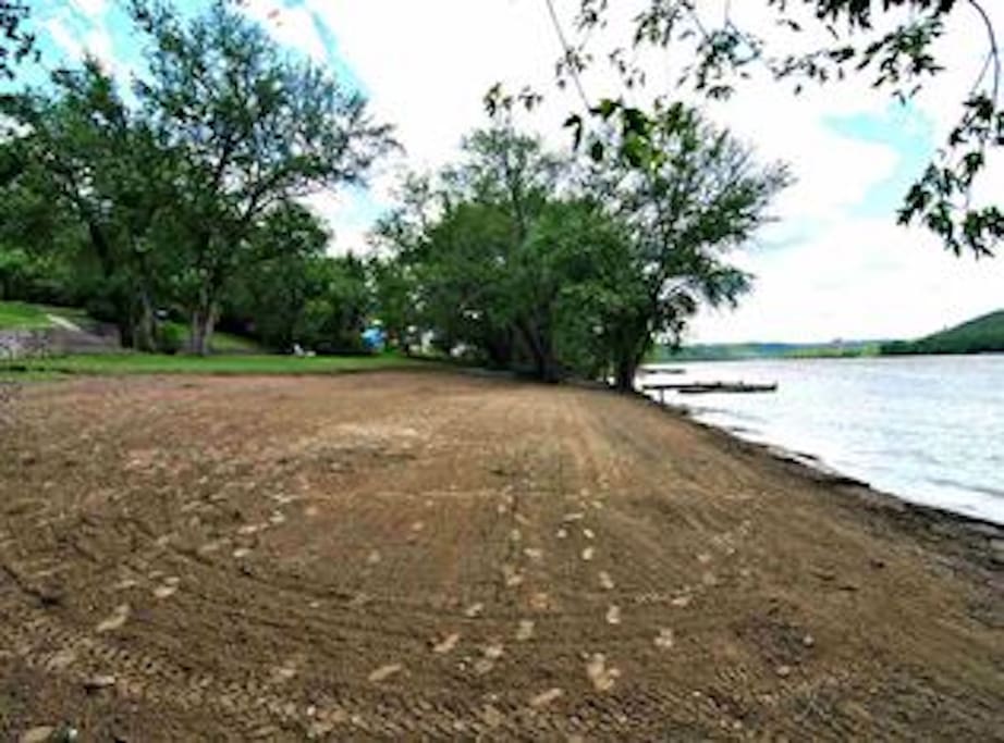 Our beautiful private sand beach on the banks of the Ohio River! There is not a property like this in the entire region.