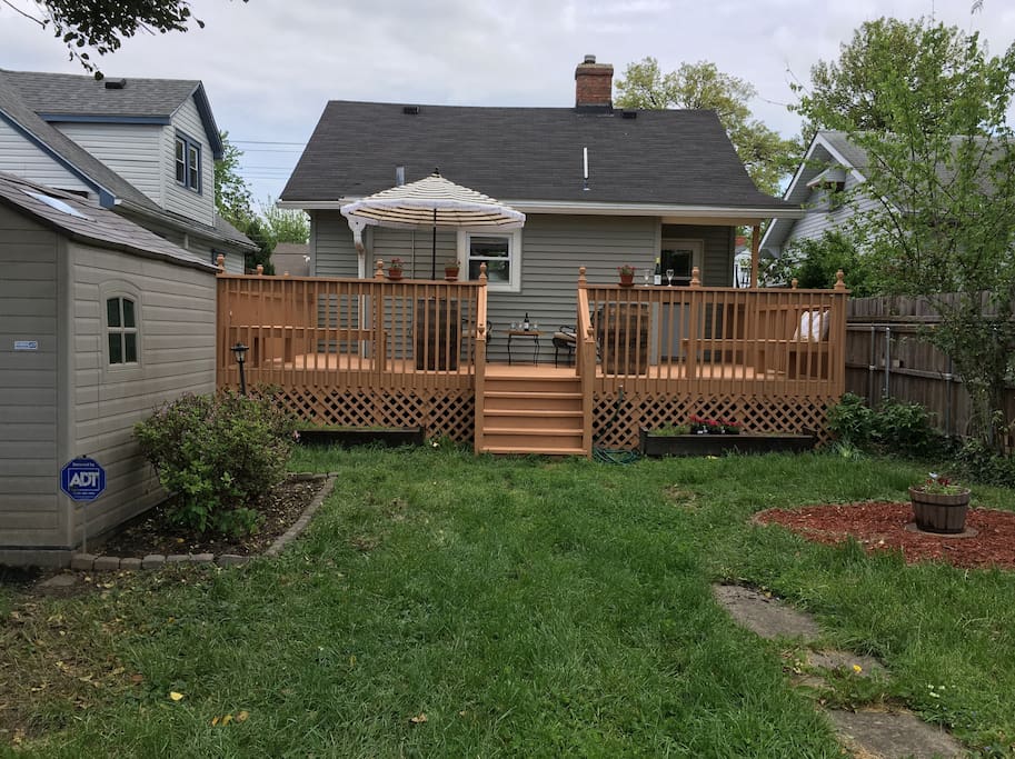 Pleasant space for yard games.