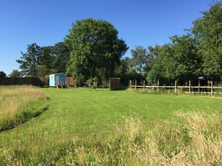 Shepherd's hut is bookable separately (also on AirBnB)