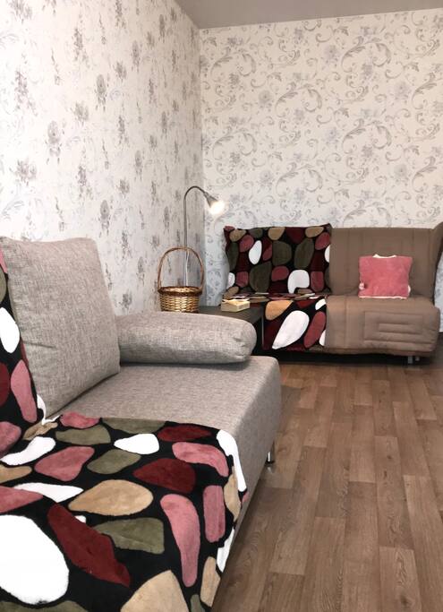 Two sofas with comfortable mattresses