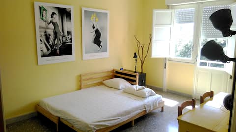 Sunny room close to the city center