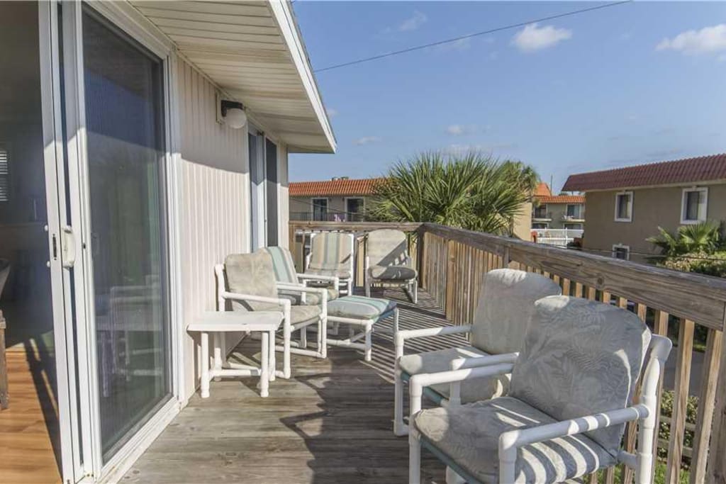 You're never far from the outdoors at Bluefish 16! - Just beyond the dining room are doors to the wraparound porch!
