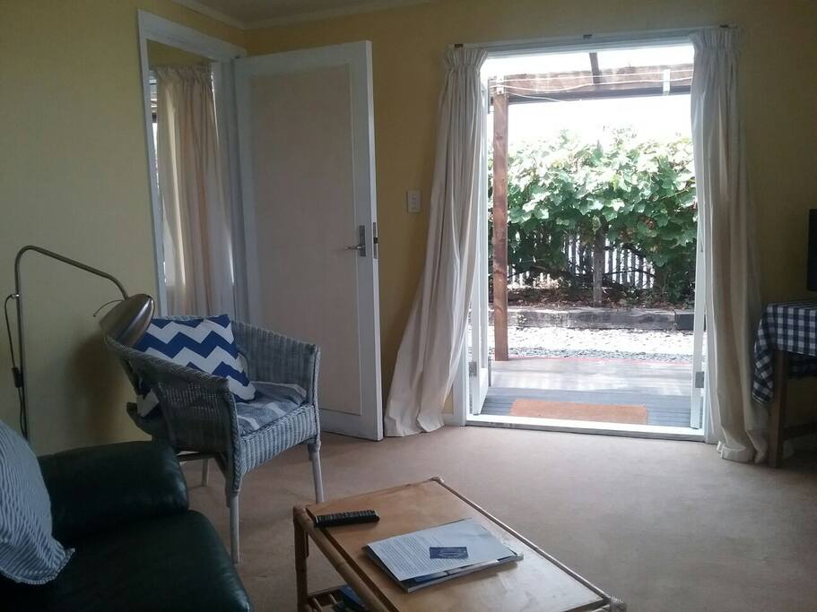 looking out from the living room