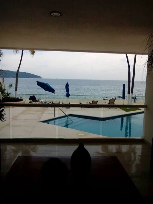 enjoy the pool next to the beach