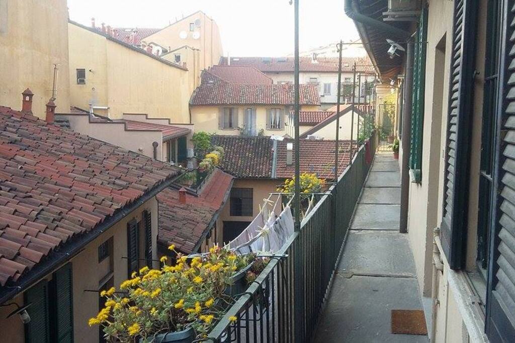 Prospettiva interna sul ballatoio