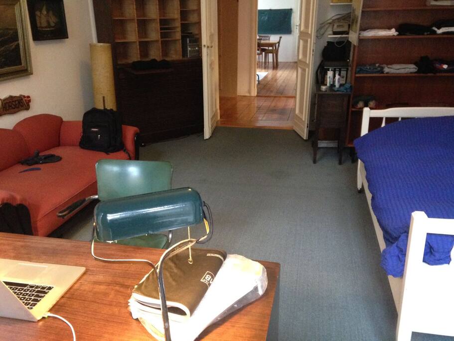 Room is separated from rest of the flat across the hallway