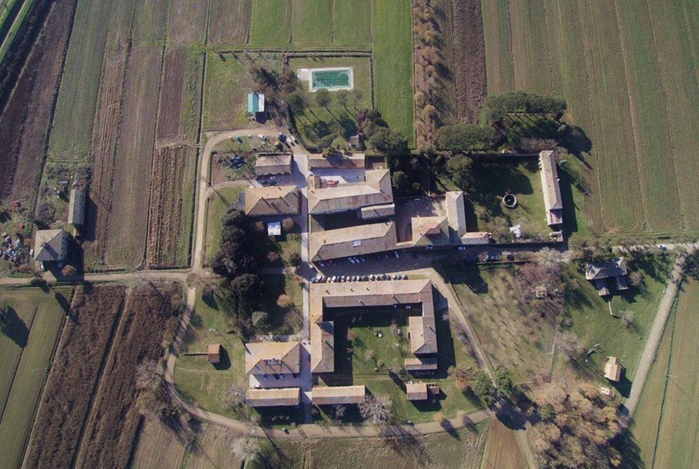 Vista dall'alto della Tenuta