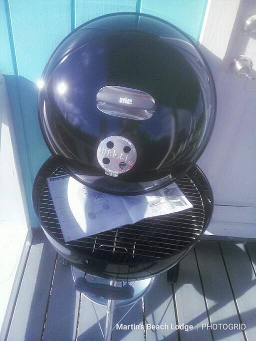 Outdoor grill available to cook up some tasty meals... if you're lucky maybe you will catch some fresh fish!