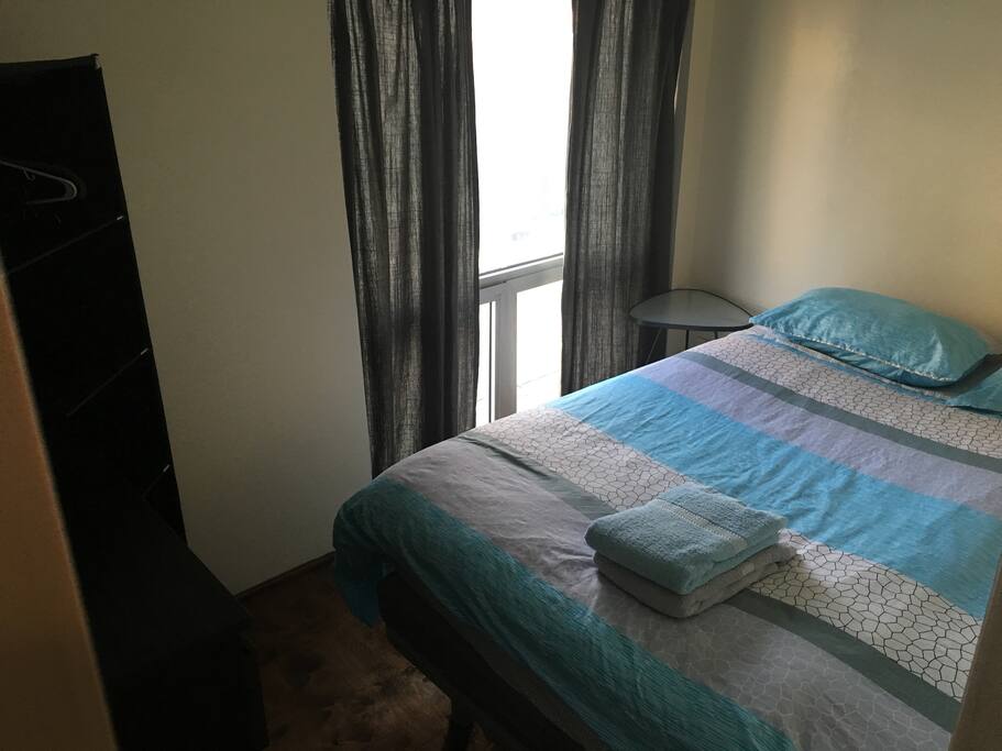 Bedroom. Large window, some closet space and lots of light!
