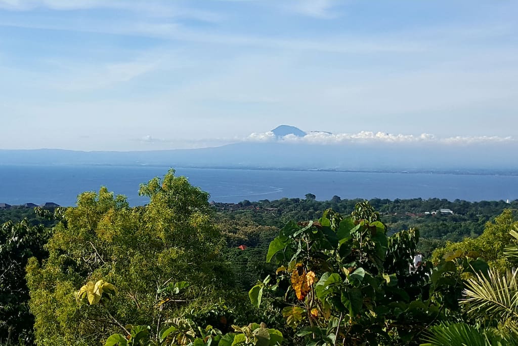 Mt Agung on a clear day from the pool deck!