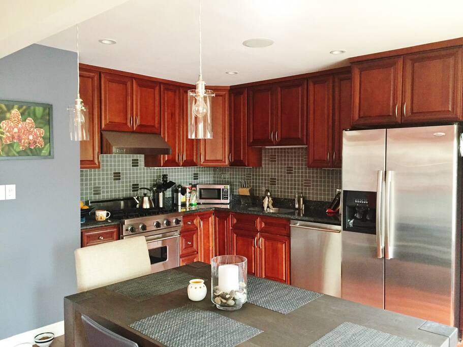 a beautiful well-equipped kitchen.