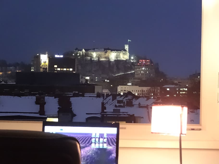 A view of the castle from second bedroom.