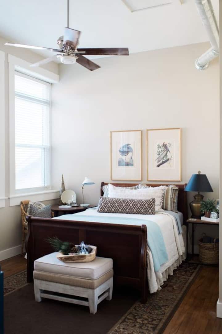 Main Floor Guest Room - comfortable queen and one twin daybed