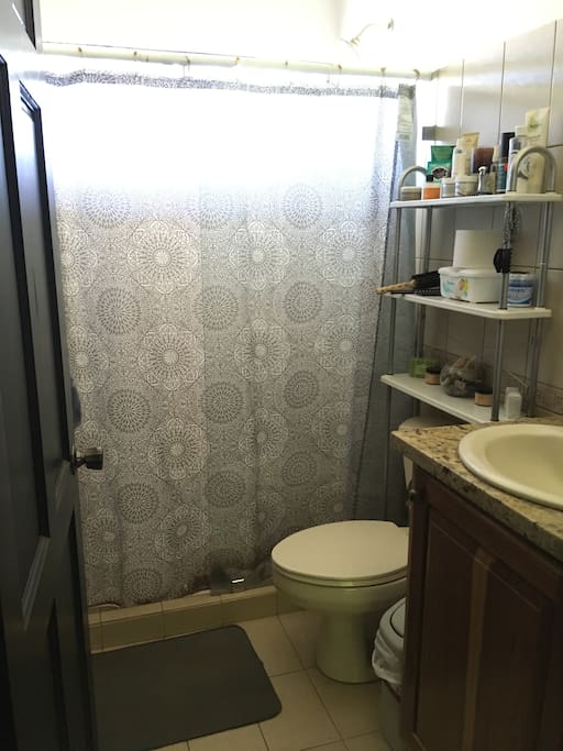 Bathroom with large shower (hot/cold water and great water pressure)