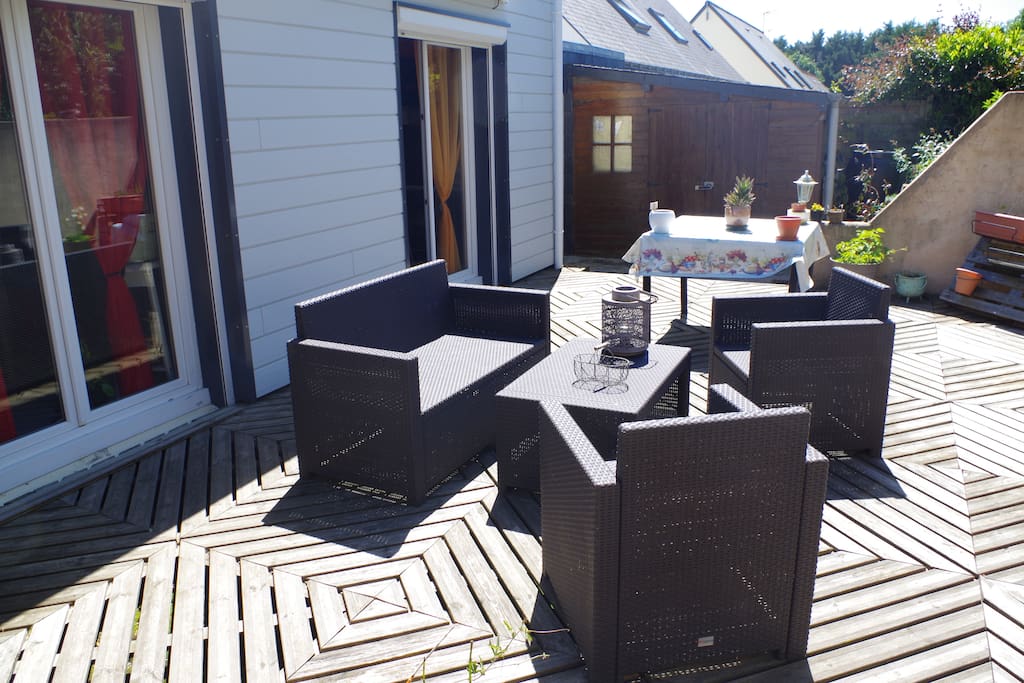 grande terrasse avec store banne