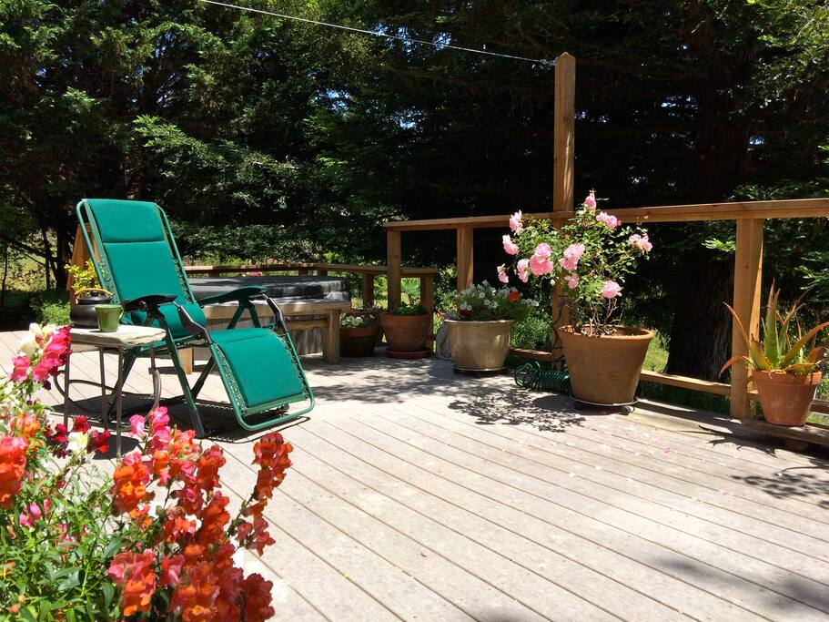 Relax on the deck with your favorite book.