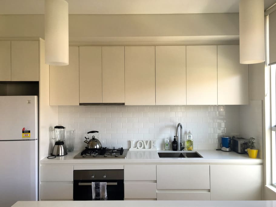 Clean kitchen with all new appliances