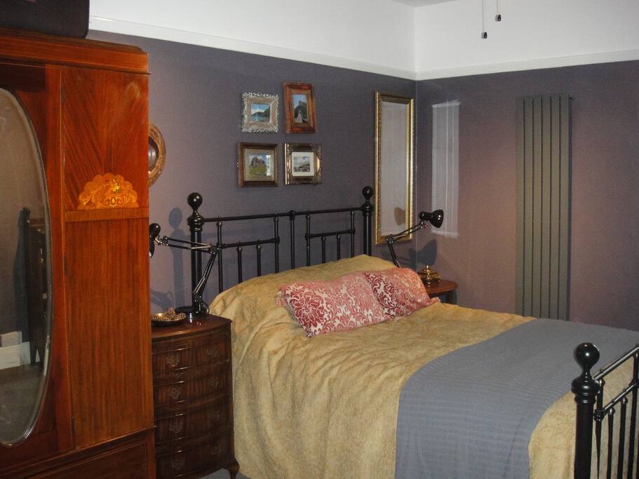 The room has a stylish radiator to keep you warm on colder evenings