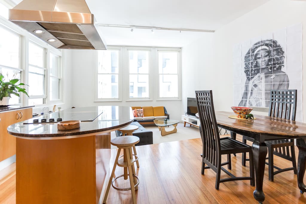 Kitchen & Dining, with plenty of seating.