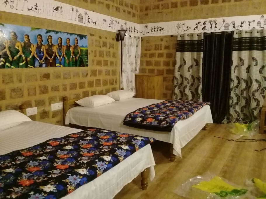 Bedroom with two king size beds