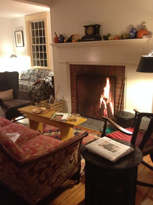 You are welcome to sit in the living room and cozy up to the fire if we have one.