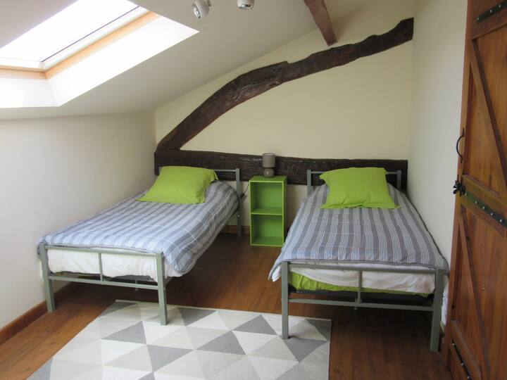 Bedroom 2 with new beds and bedding.