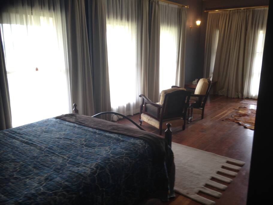Large studio room with views and access French doors to outside