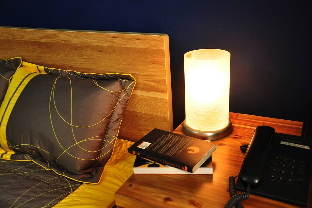 Light in blue room